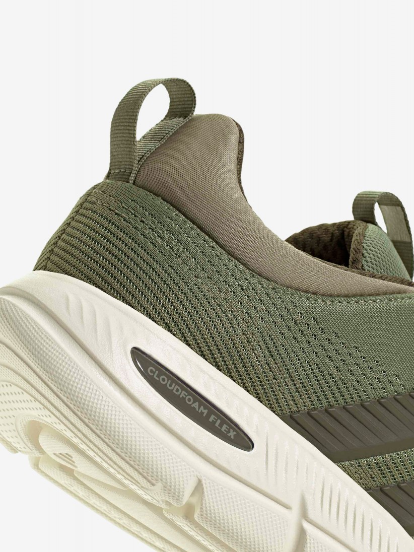 Adidas Cloudfoam Flex Elastic Laces Green Walking Trainers