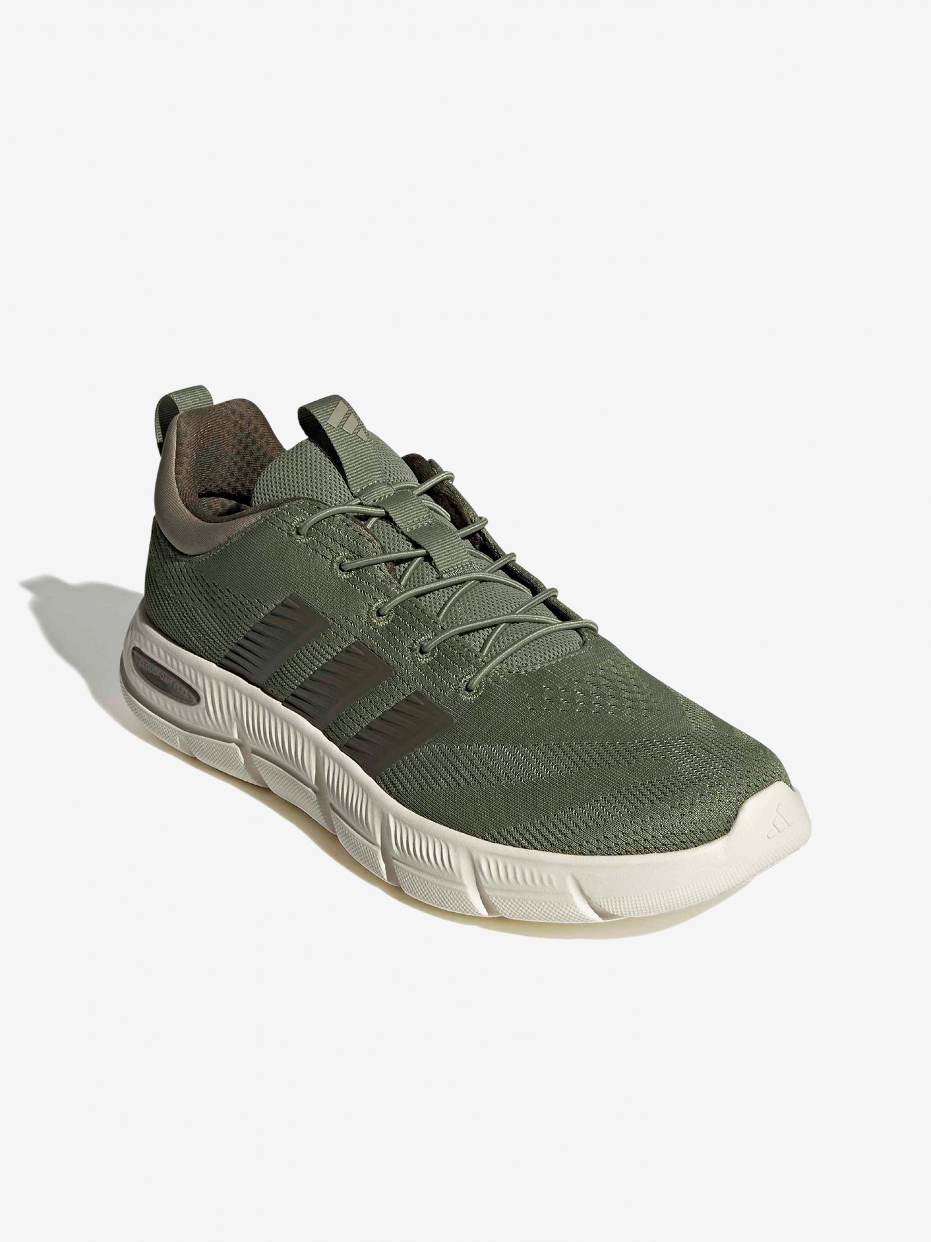 Zapatillas Para Caminar Adidas Cloudfoam Flex Elastic Laces Verdes
