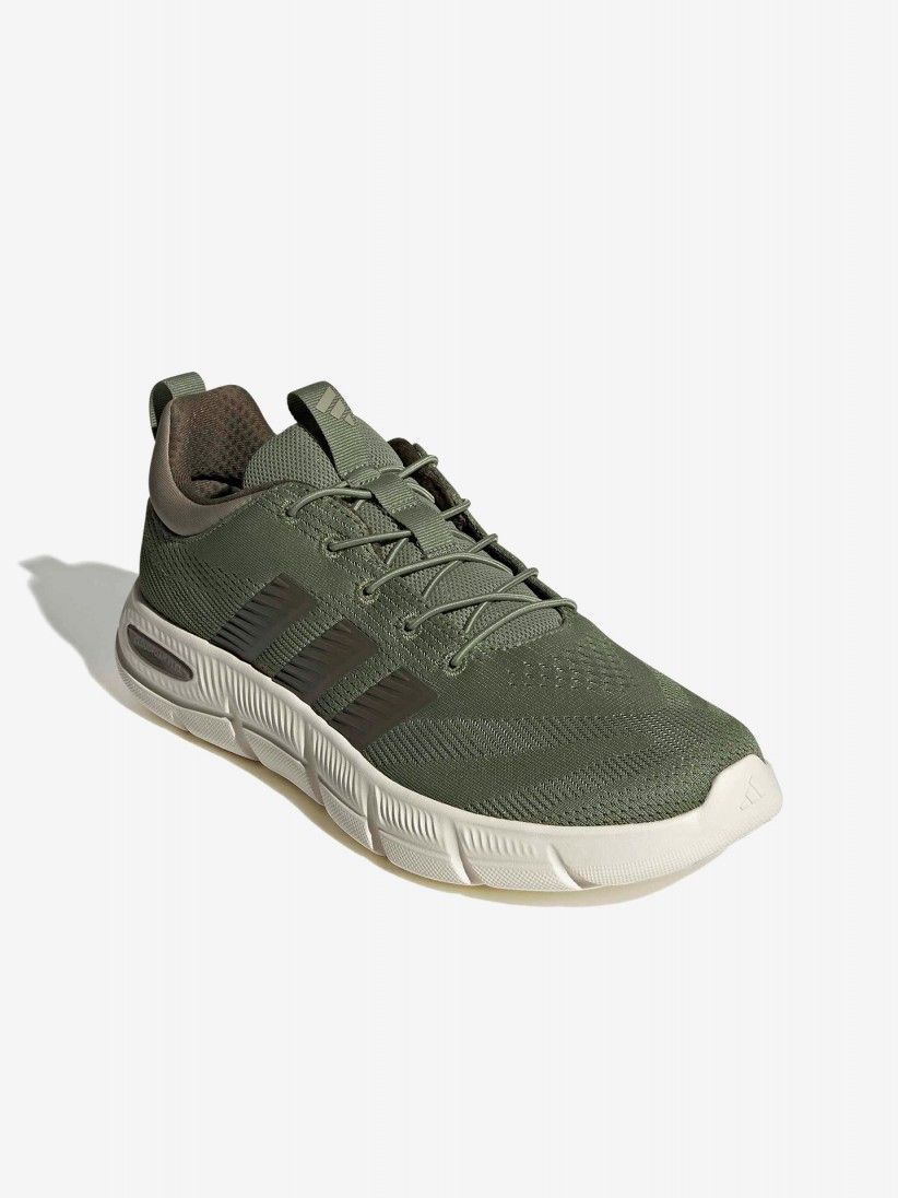 Adidas Cloudfoam Flex Elastic Laces Green Walking Trainers