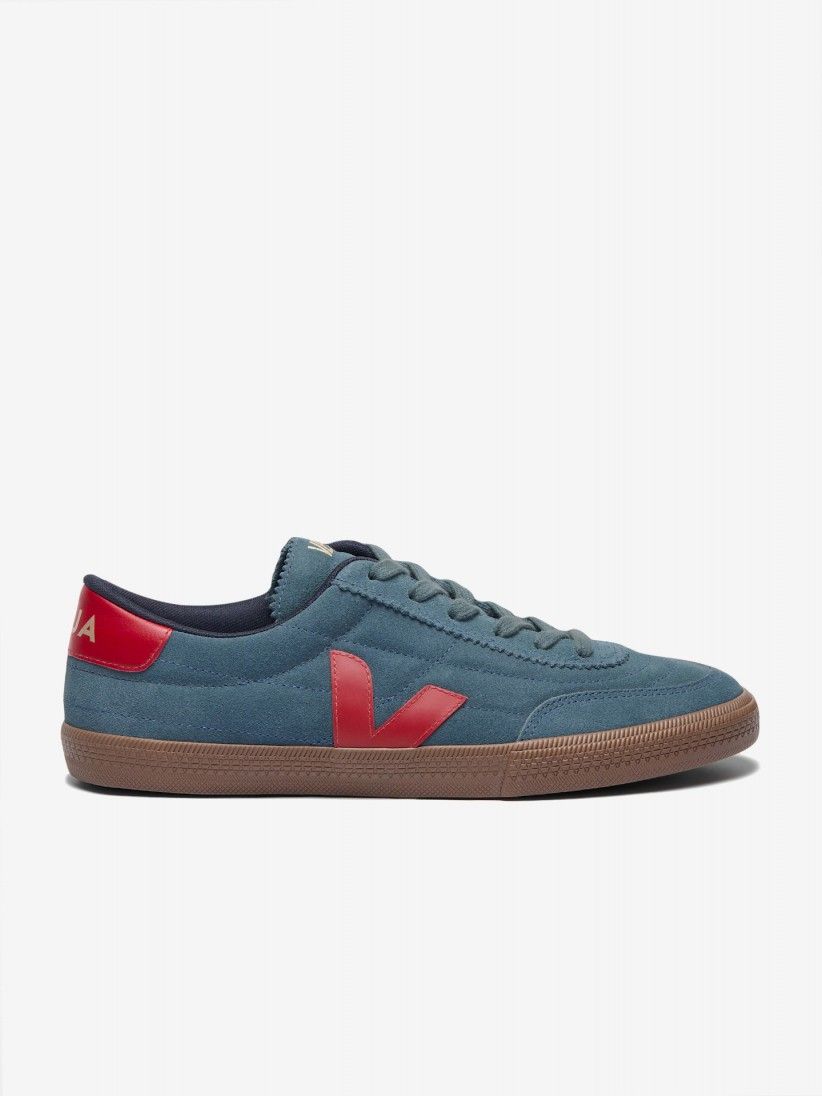 VEJA Panenka Blue and Red Suede Sneakers