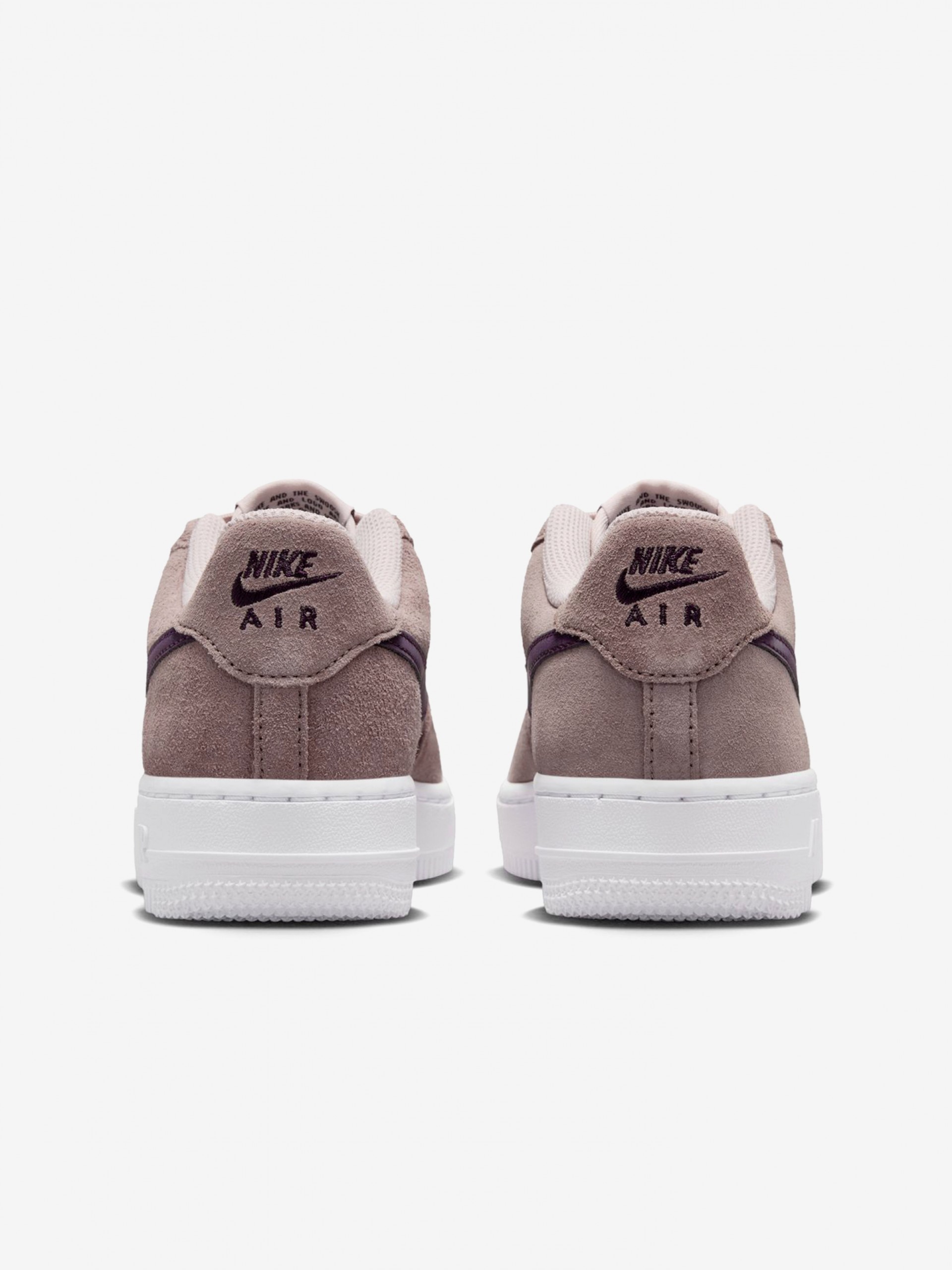 Nike Air Force 1 Essential+ Pink and Brown Leather and Suede Junior Sneakers