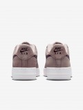 Nike Air Force 1 Essential+ Pink and Brown Leather and Suede Junior Sneakers