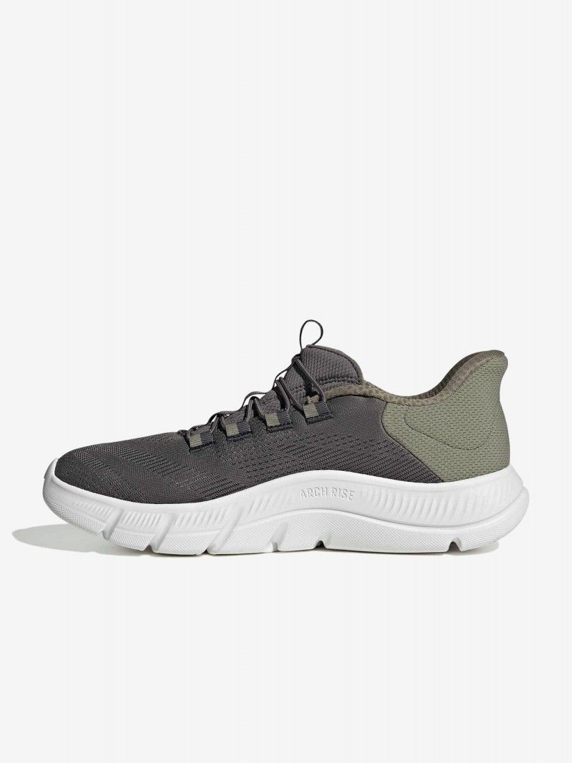 Adidas Cloudfoam Flex Rapidfit Grey and Green Walking Trainers