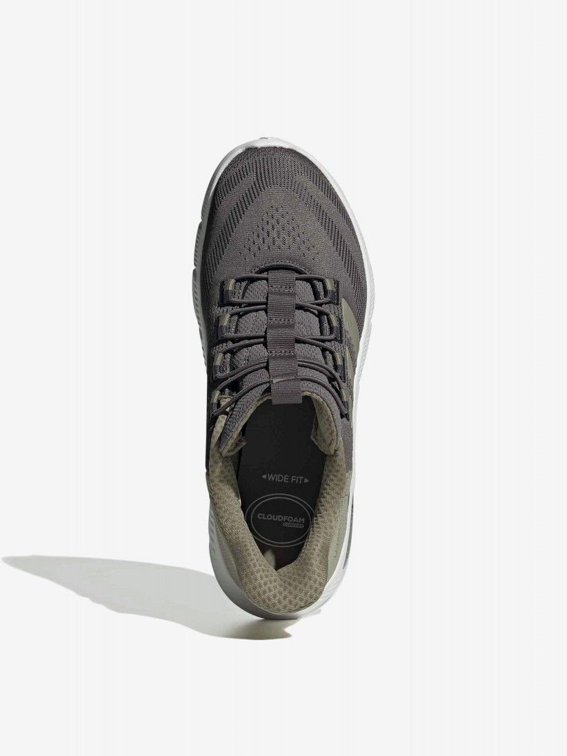 Adidas Cloudfoam Flex Rapidfit Grey and Green Walking Trainers