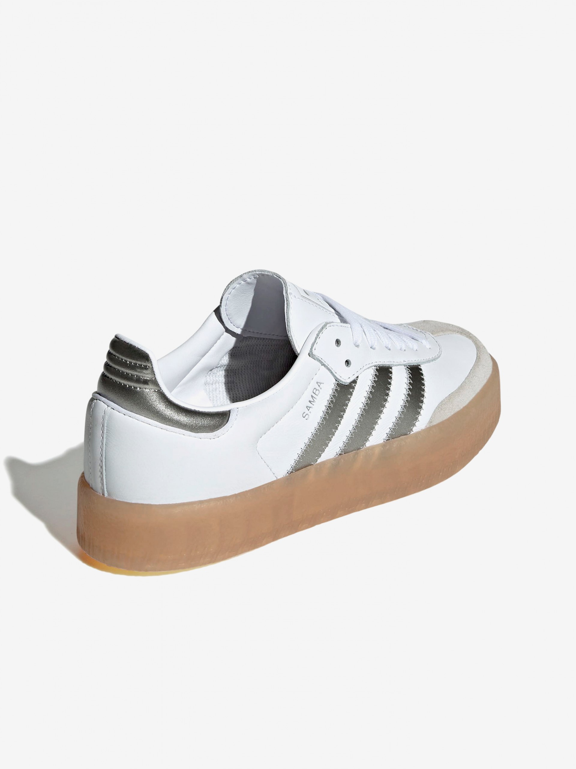 Zapatillas Adidas Sambae W Blancas y Plateadas