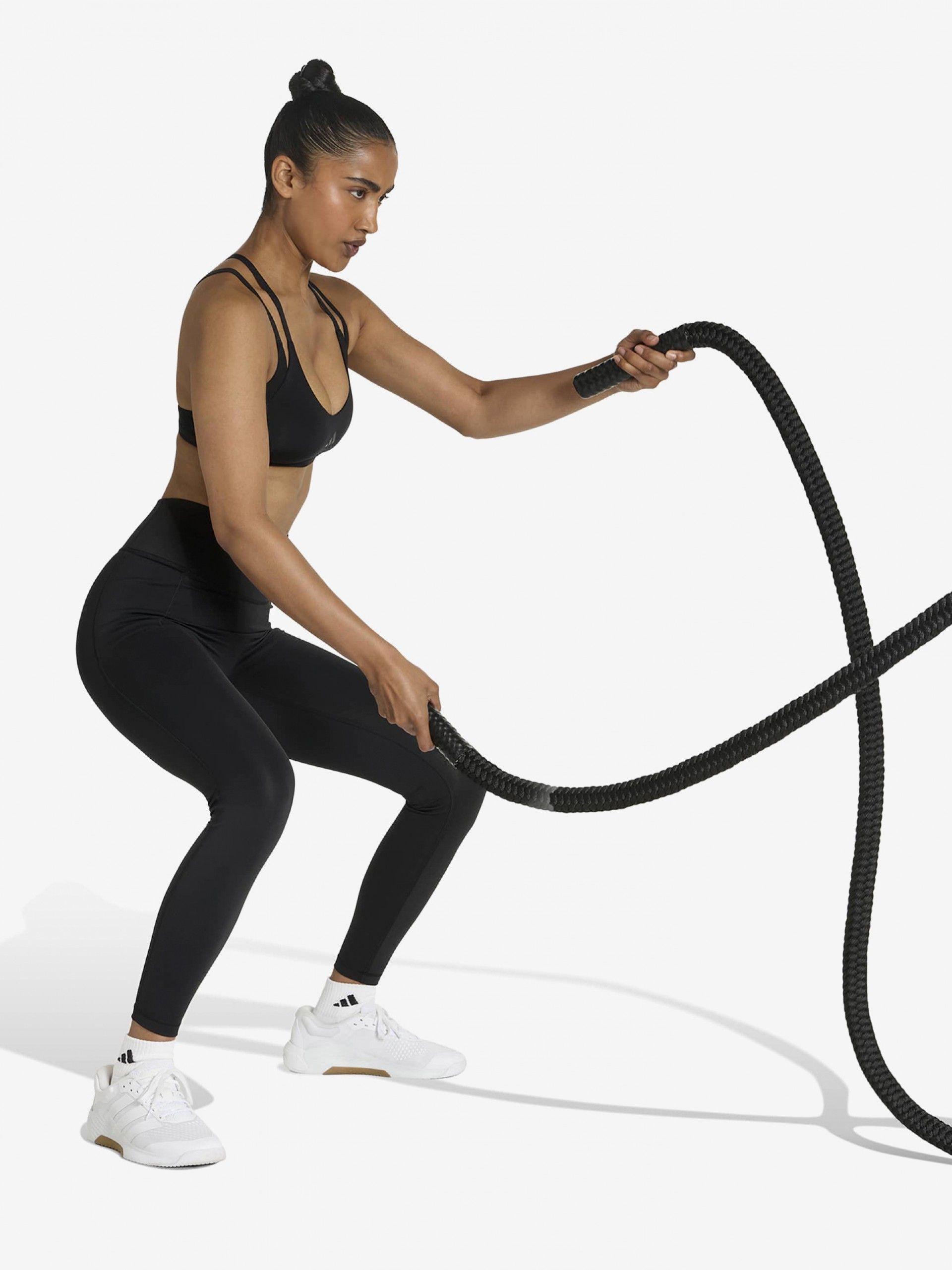 Sujetador Deportivo Adidas Optime Strappy Sujeción Ligera W Negro