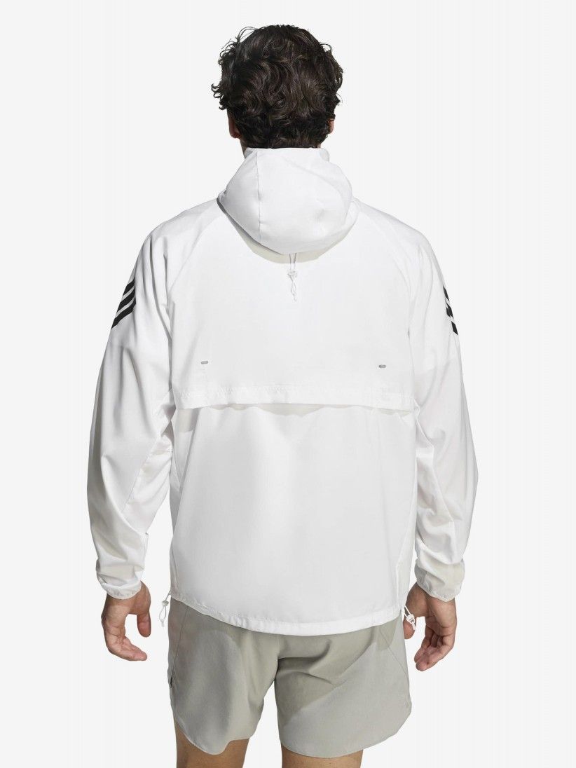 Chaqueta con Capucha de Running Adidas Adi365 Iconic Blanca
