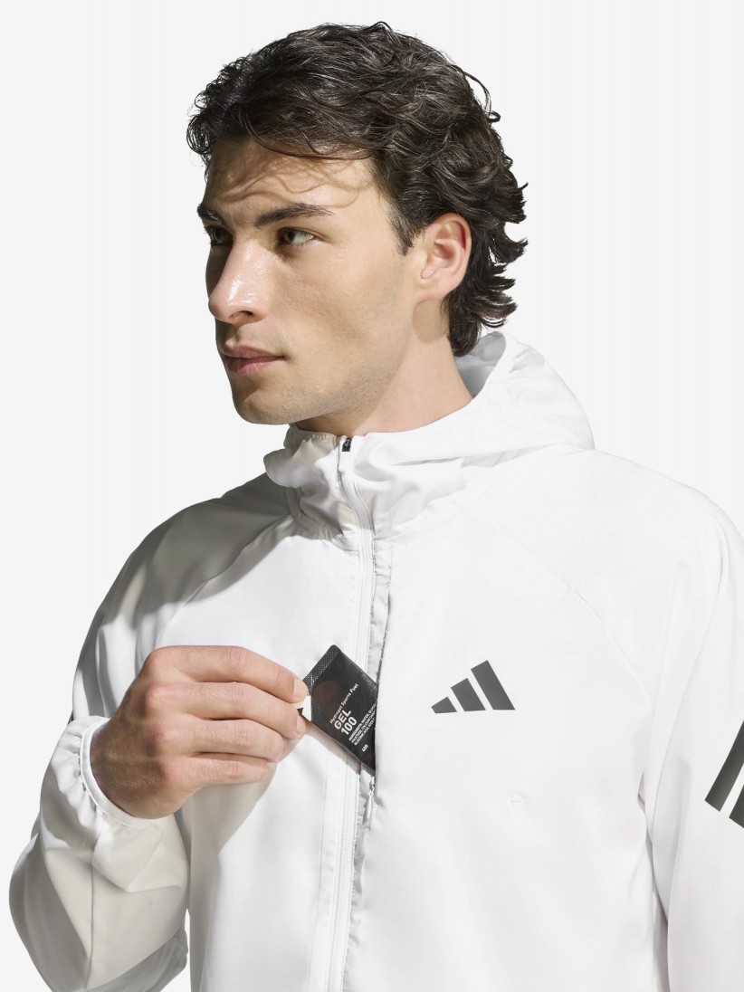 Chaqueta con Capucha de Running Adidas Adi365 Iconic Blanca