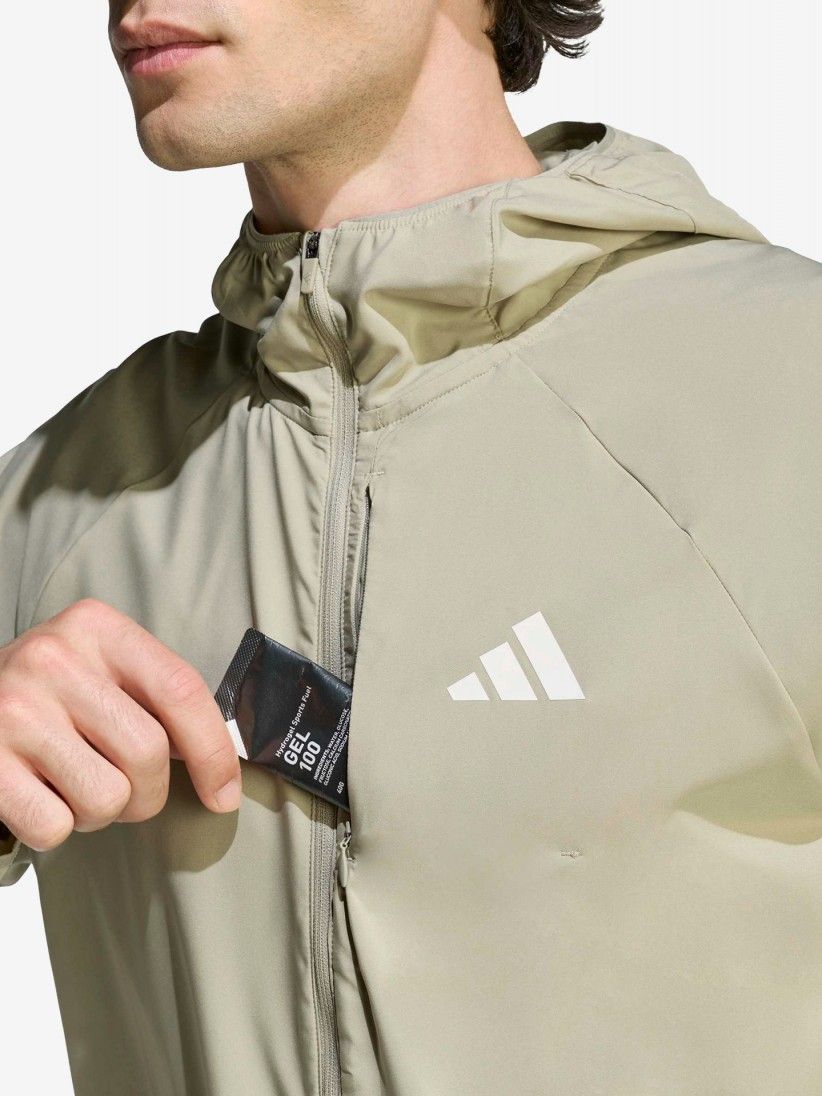 Chaqueta con Capucha de Running Adidas Adi365 Iconic Caqui