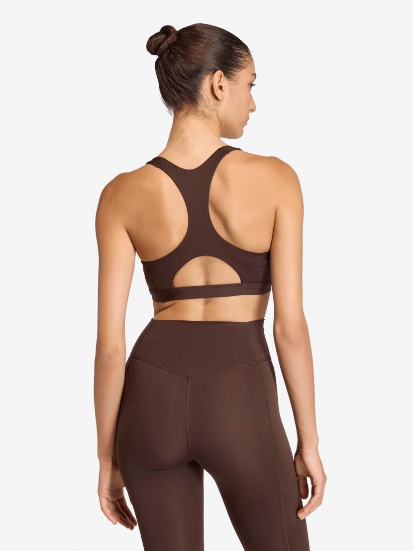 Sujetador Deportivo Adidas Optime Essentials Sujeción Media W Marrón Sujetador Deportivo Adidas Optime Essentials Sujeción Media W Marrón