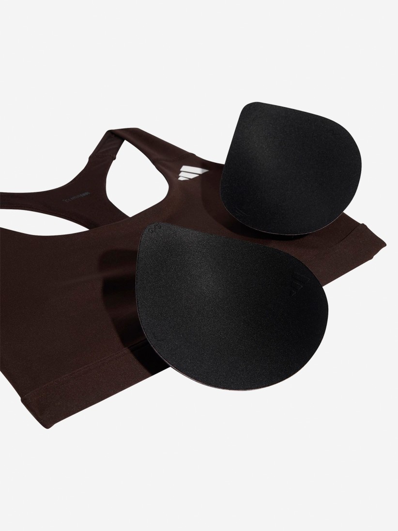 Sujetador Deportivo Adidas Optime Essentials Sujeción Media W Marrón Sujetador Deportivo Adidas Optime Essentials Sujeción Media W Marrón