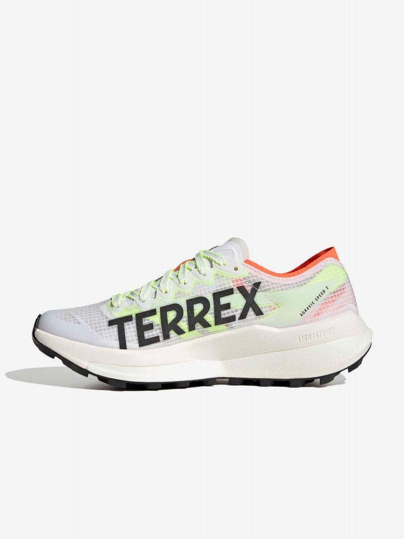 Adidas Terrex Agravic Speed 2 W White, Green and Orange Trail Trainers
