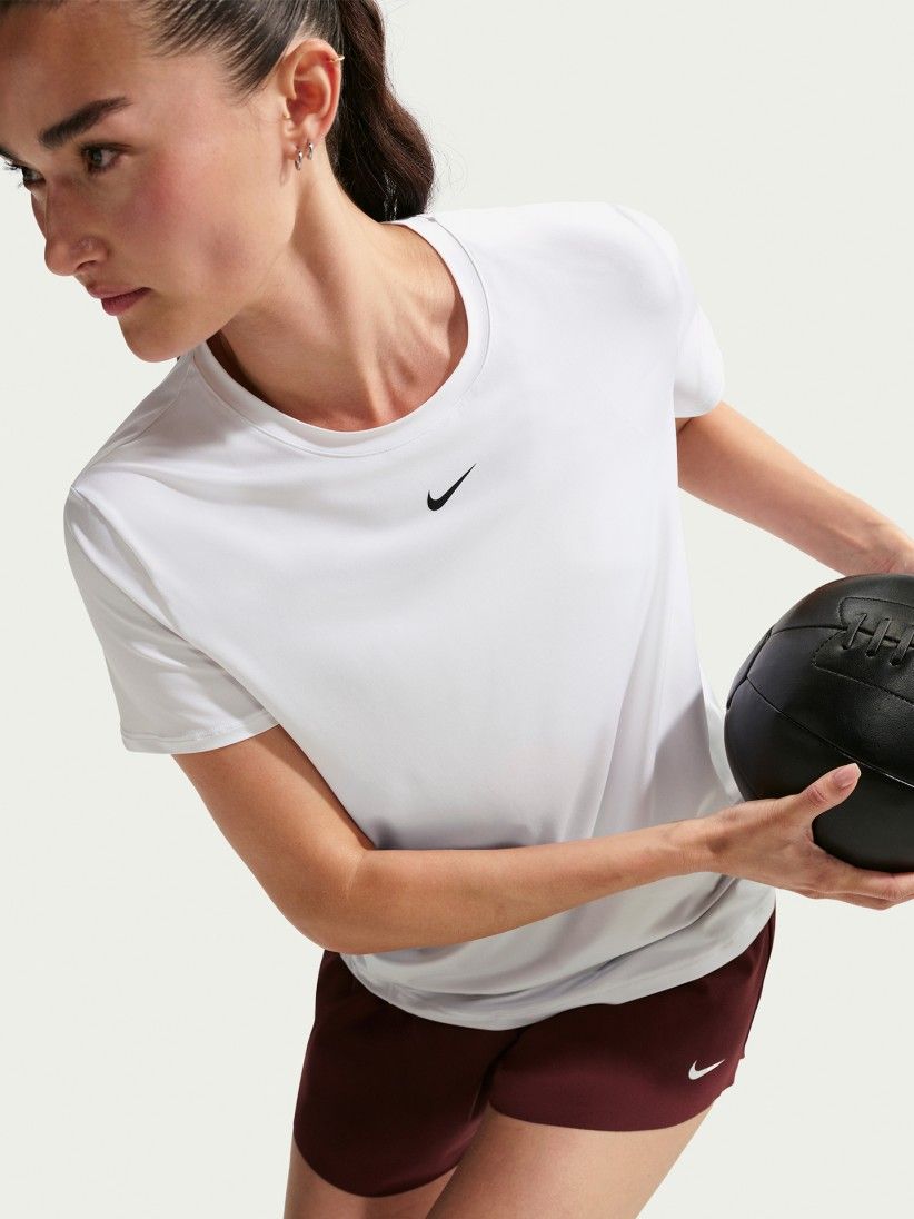 Camiseta de Entrenamiento Nike One Classic Dri-FIT Blanca Para Mujer