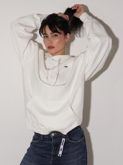 Sudadera con Capucha Pixis Tours Blanca