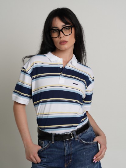 Pixis Orly Striped Polo Shirt