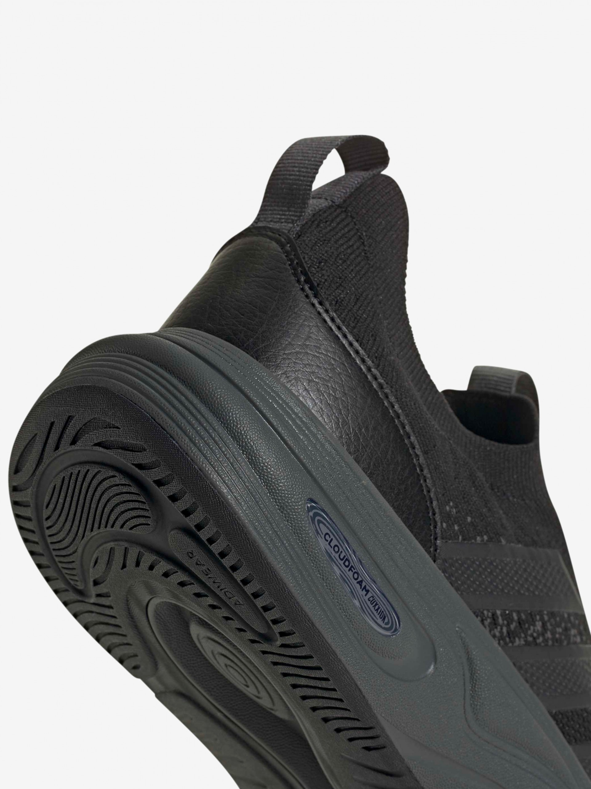 Zapatillas Para Caminar Adidas Cloudfoam Cuxxion Sock Negras y Grises