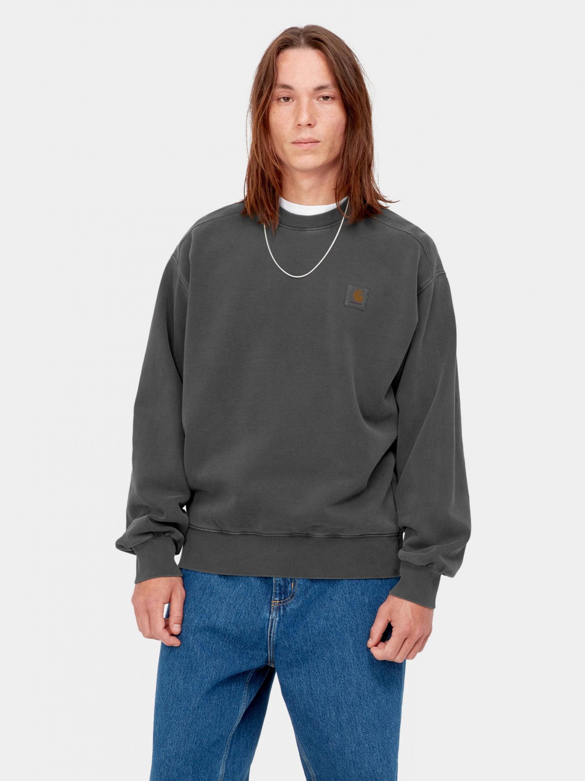 Sudadera Carhartt WIP Nelson Negra (Garment Dyed)