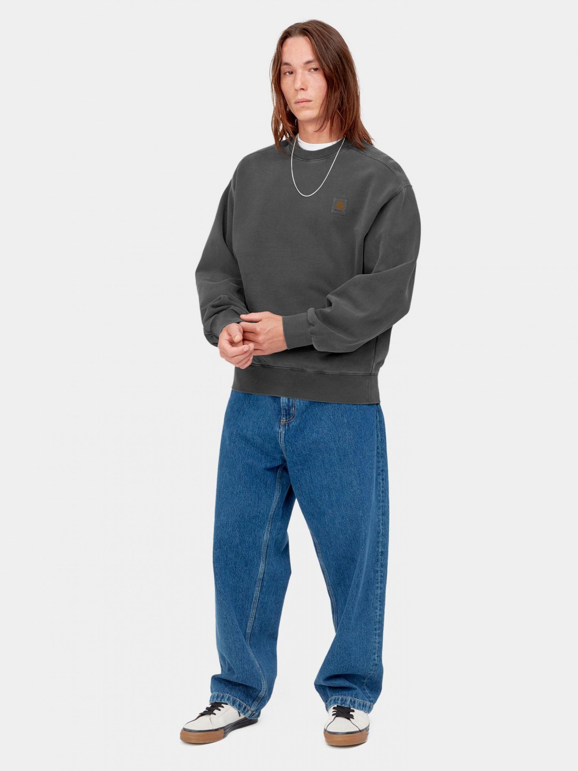 Sudadera Carhartt WIP Nelson Negra (Garment Dyed)