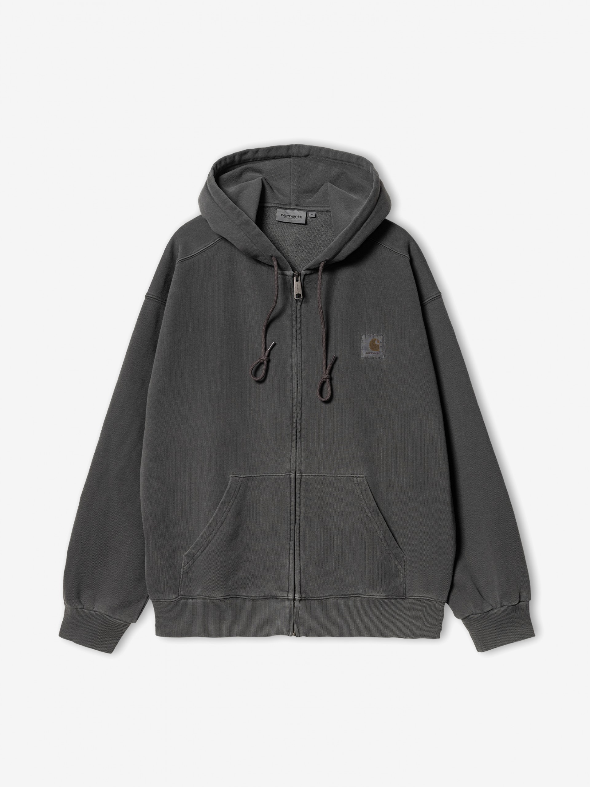 Chaqueta con Capucha Carhartt WIP Nelson Negra (Garment Dyed)