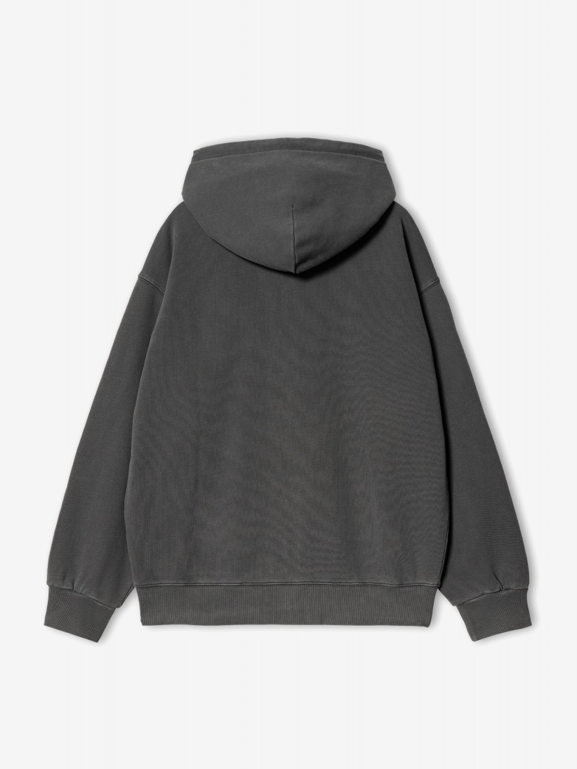 Chaqueta con Capucha Carhartt WIP Nelson Negra (Garment Dyed)