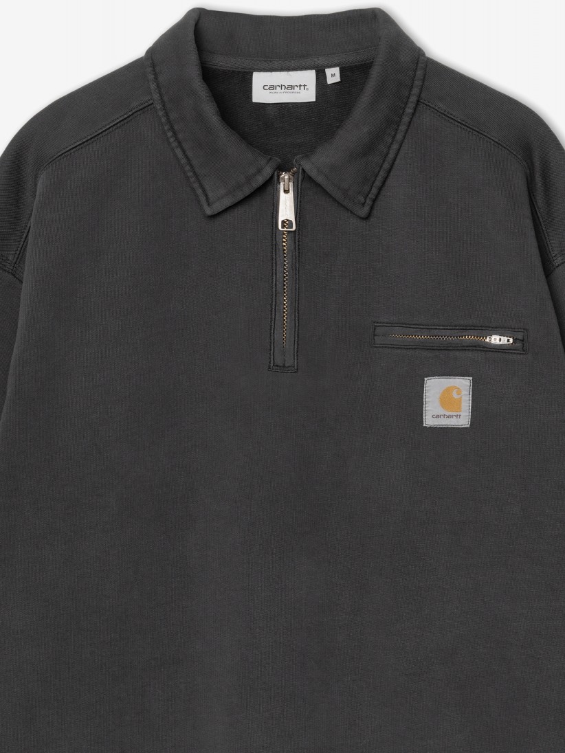 Camisola com Fecho Carhartt WIP Detroit Preta (Stone Washed)