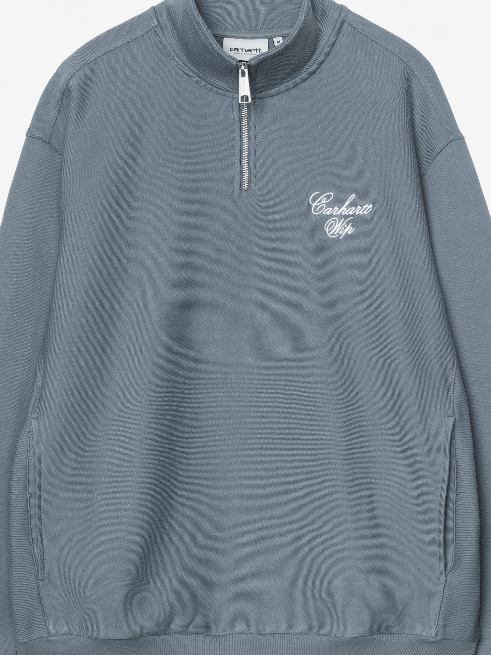 Carhartt WIP Longhand Blue Zip Sweater