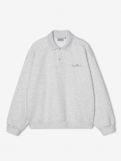 Camisola Polo Carhartt WIP Label Cinzenta