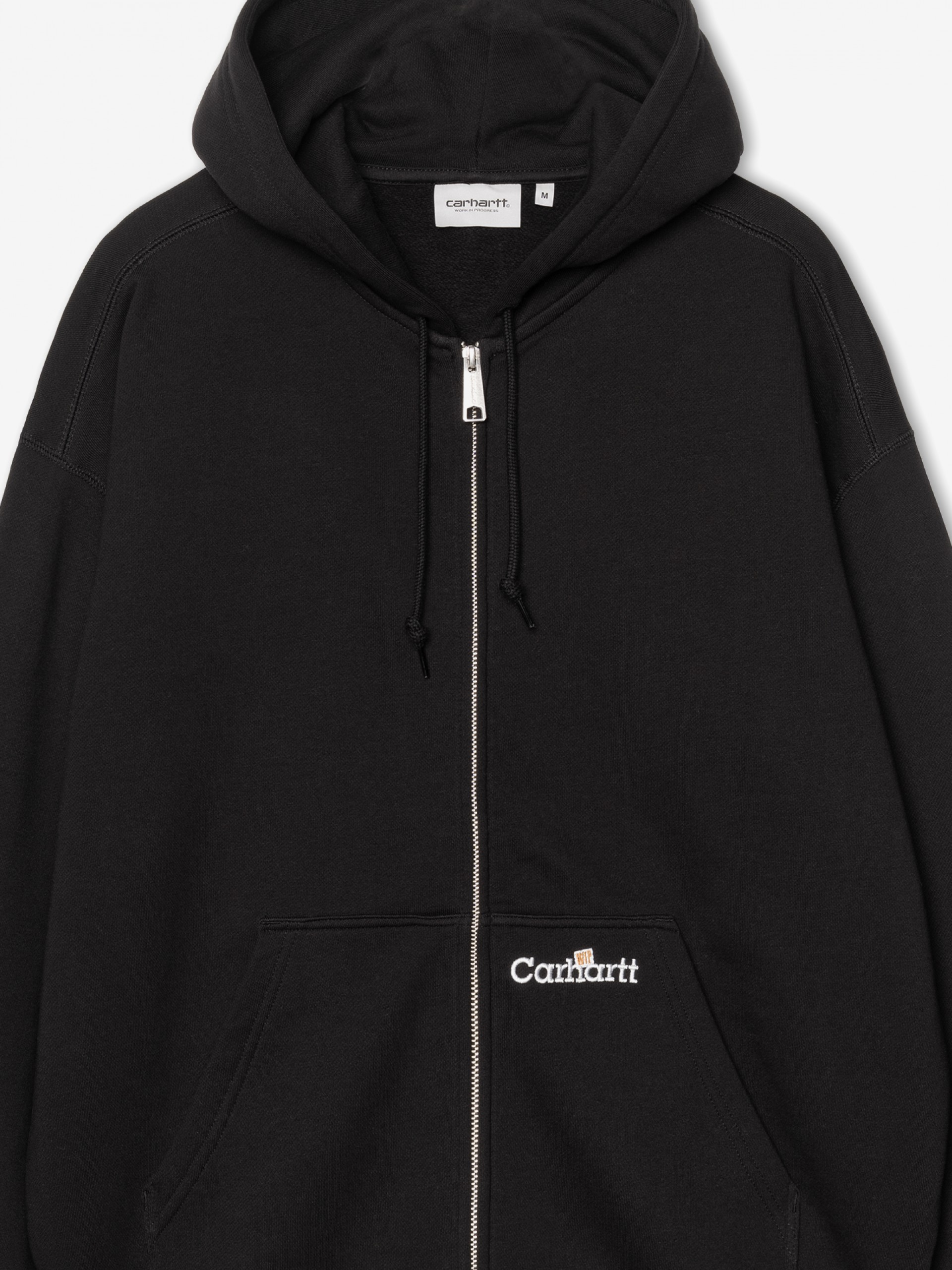 Chaqueta con Capucha Carhartt WIP Label Negra
