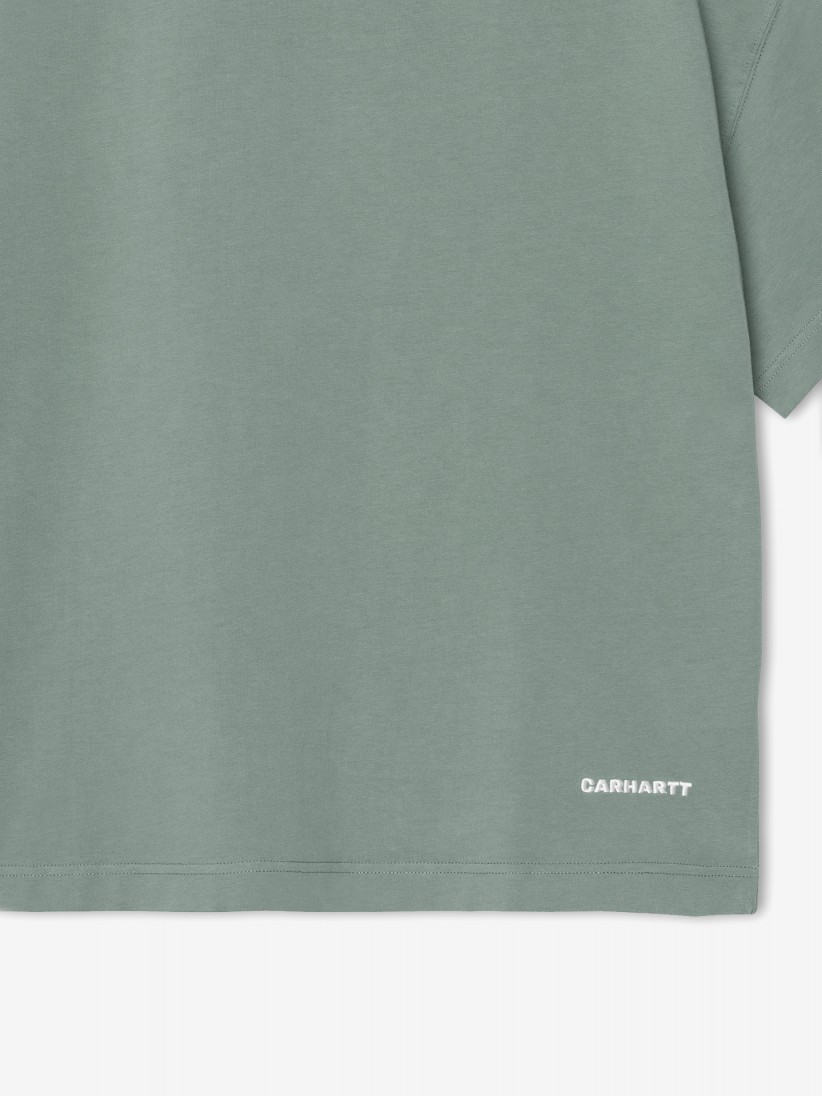 T-shirt Carhartt WIP Link Script Verde T-shirt Carhartt WIP Link Script Verde