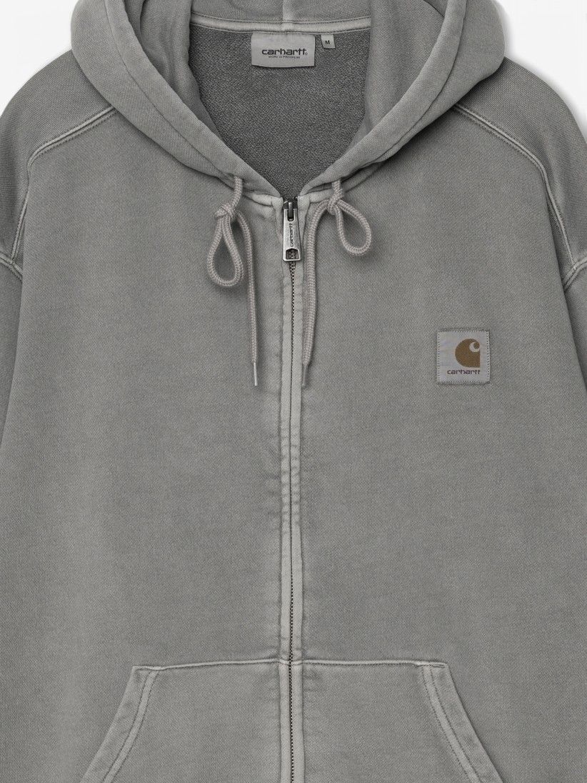 Chaqueta con Capucha Carhartt WIP Nelson Gris (Garment Dyed)