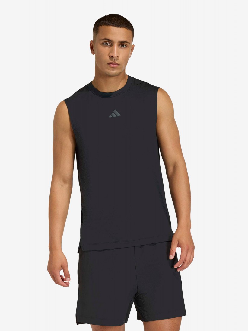 Camiseta de Tirantes de Entrenamiento Adidas D4T Power 3-Stripes Negra