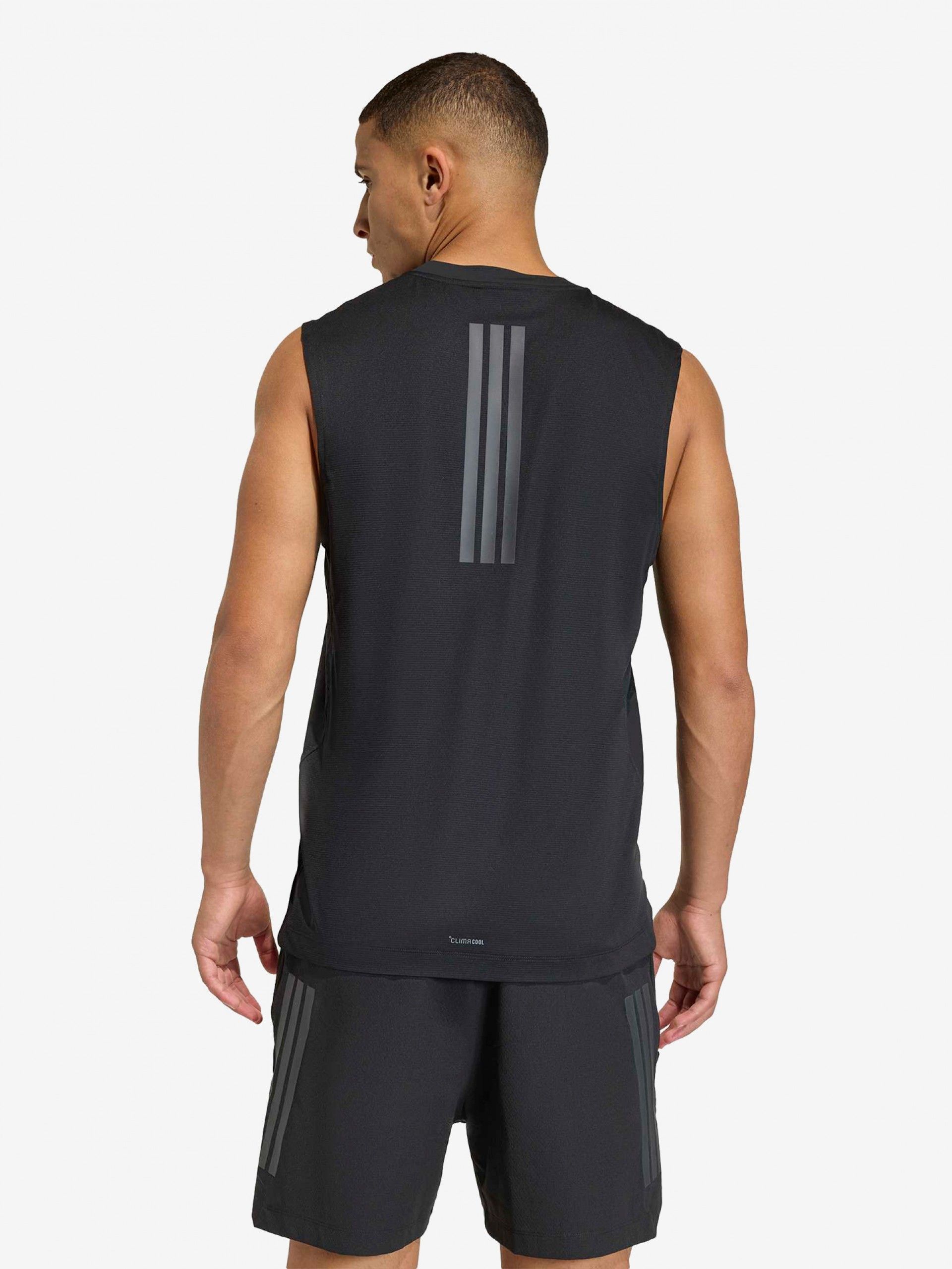 Camiseta de Tirantes de Entrenamiento Adidas D4T Power 3-Stripes Negra