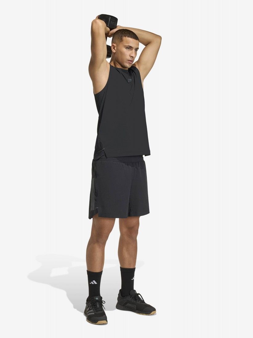 Camiseta de Tirantes de Entrenamiento Adidas D4T Power 3-Stripes Negra
