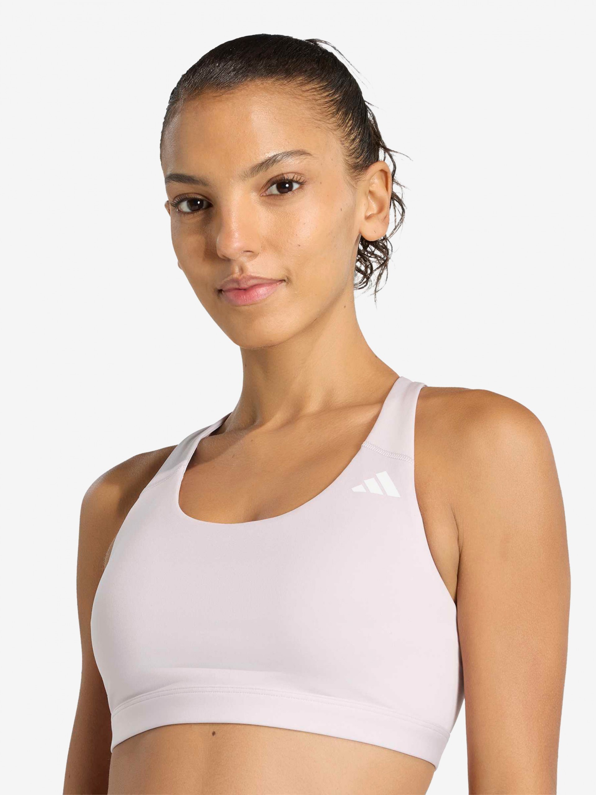 Adidas Optime Essentials Medium Support W Lilac Sports Bra