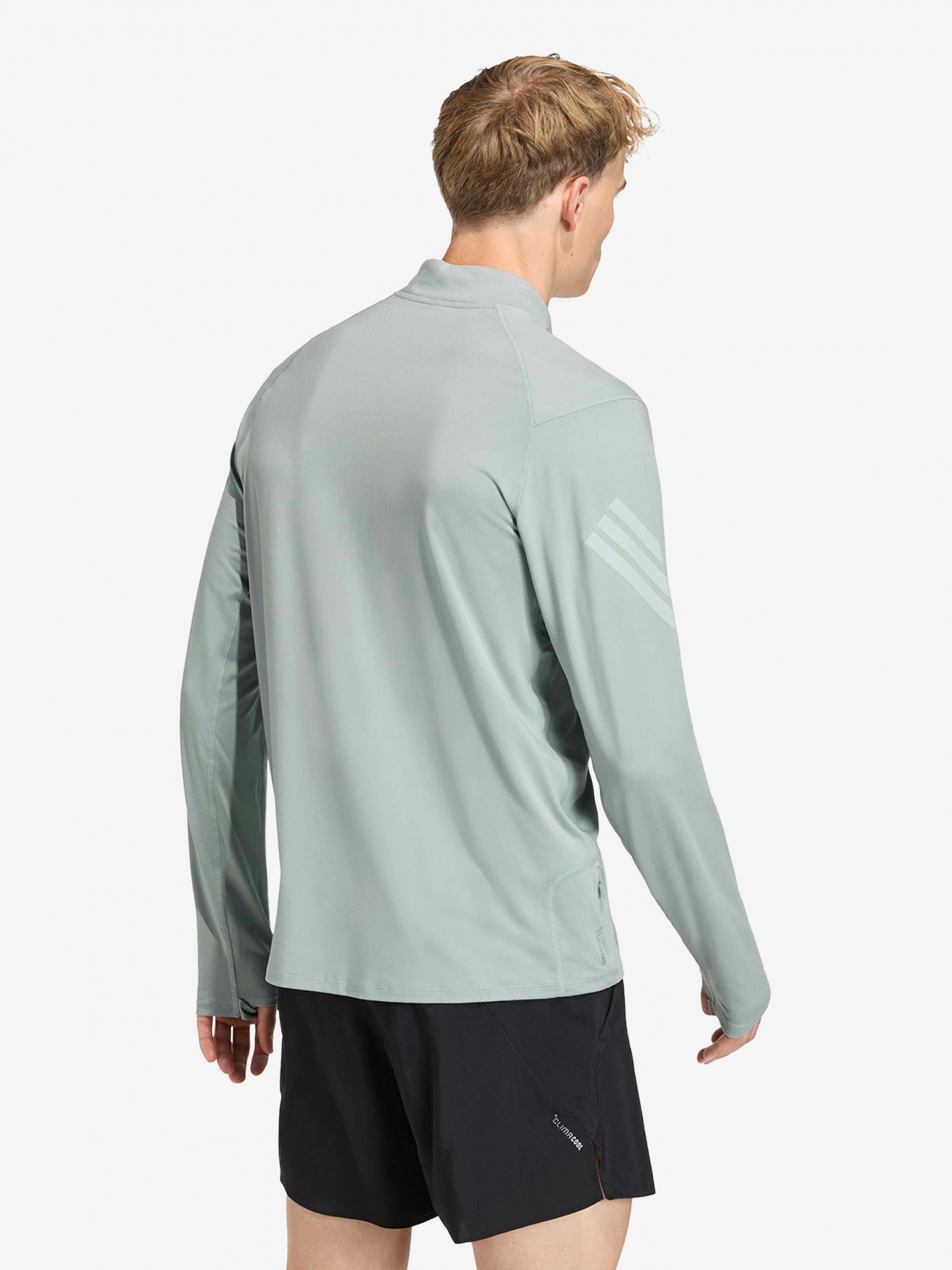 Camisola com Fecho de Running Adidas Adi365 Iconic Climacool Verde