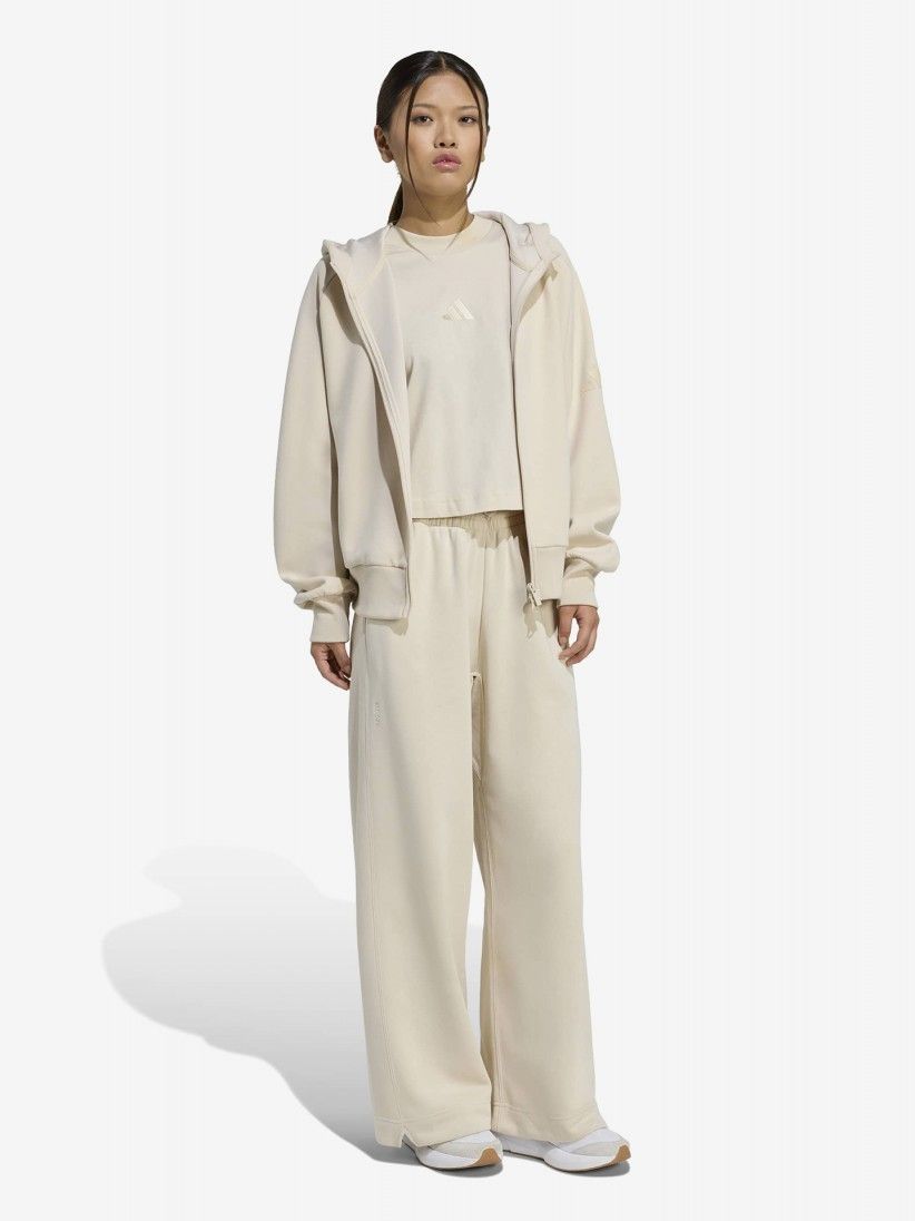 Adidas Soft Lux W Beige Hooded Jacket Adidas Soft Lux W Beige Hooded Jacket