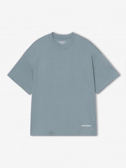 T-shirt Carhartt WIP Link Script Azul