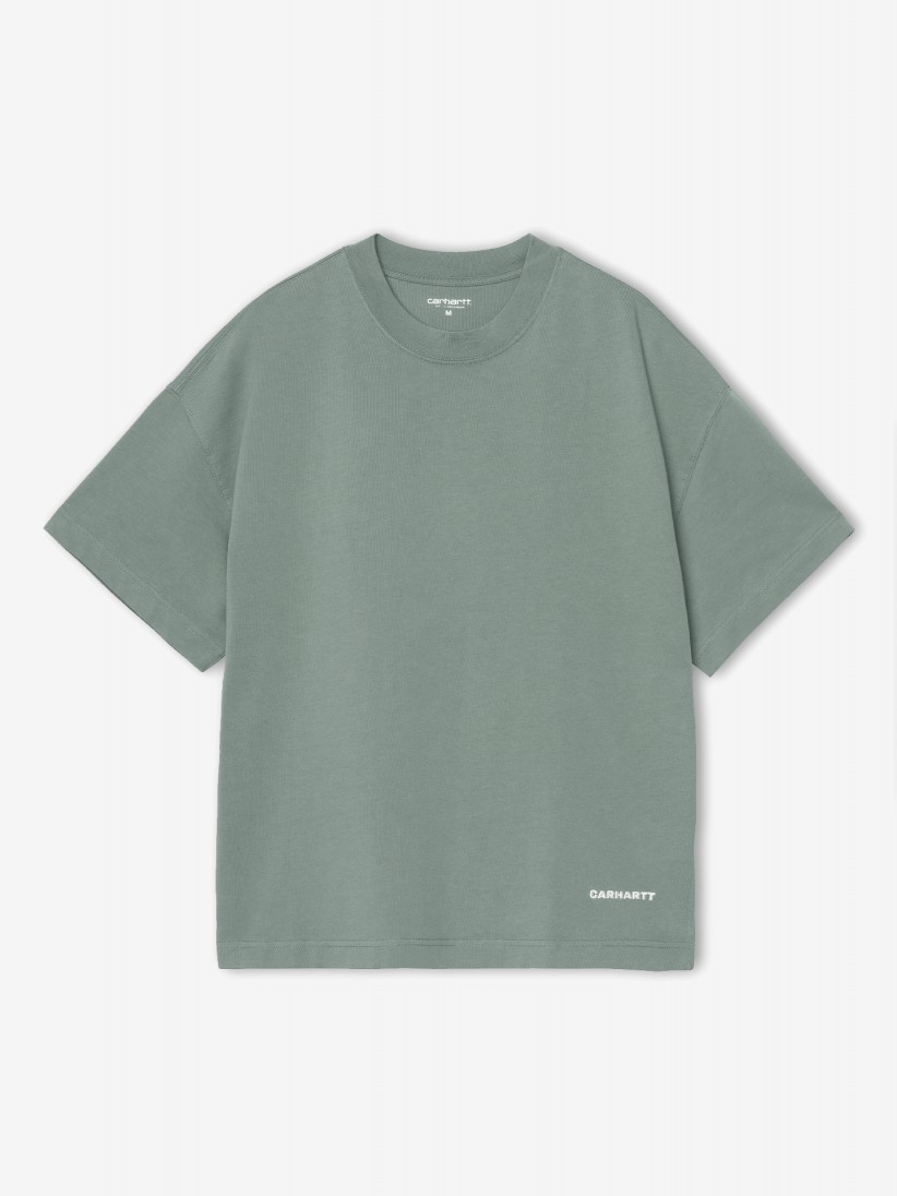 T-shirt Carhartt WIP Link Script Verde T-shirt Carhartt WIP Link Script Verde