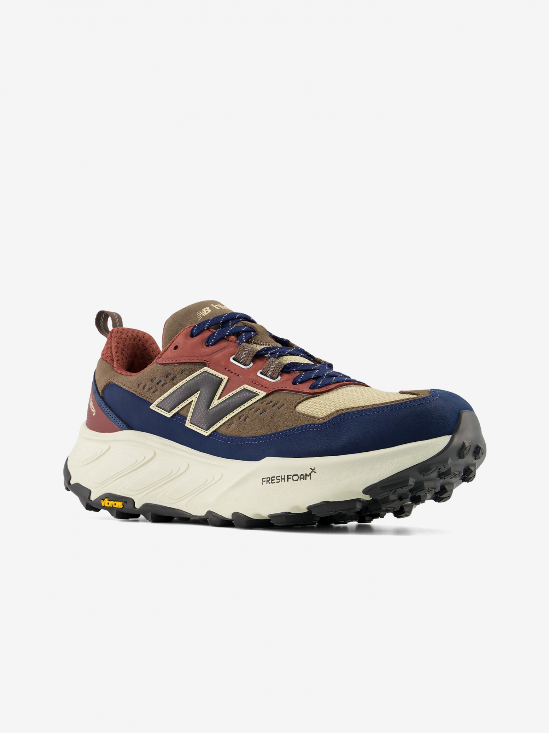 Sapatilhas de Trail New Balance Fresh Foam X Hierro Trek Castanhas, Bordeaux e Azuis Para Homem