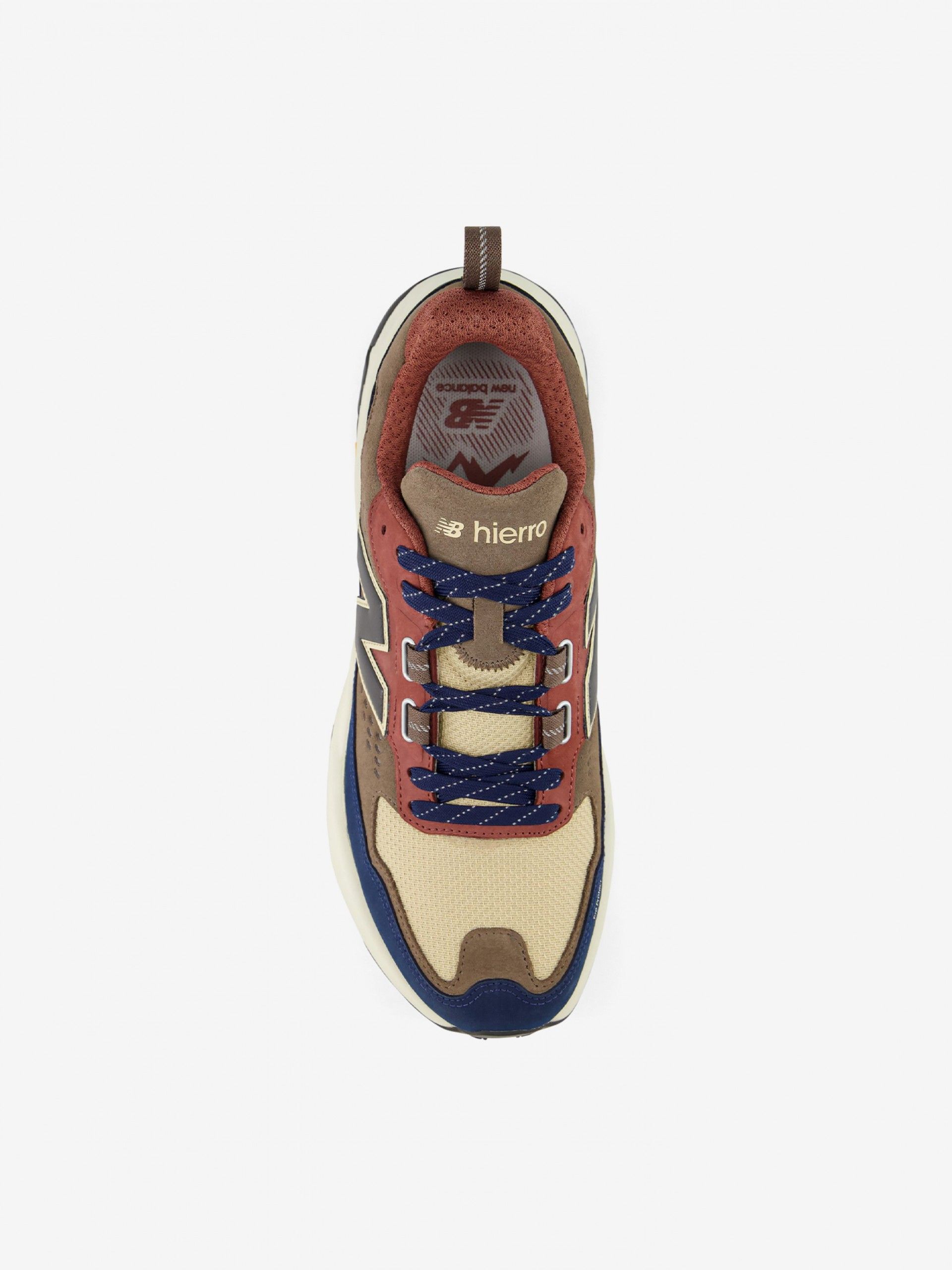 Sapatilhas de Trail New Balance Fresh Foam X Hierro Trek Castanhas, Bordeaux e Azuis Para Homem