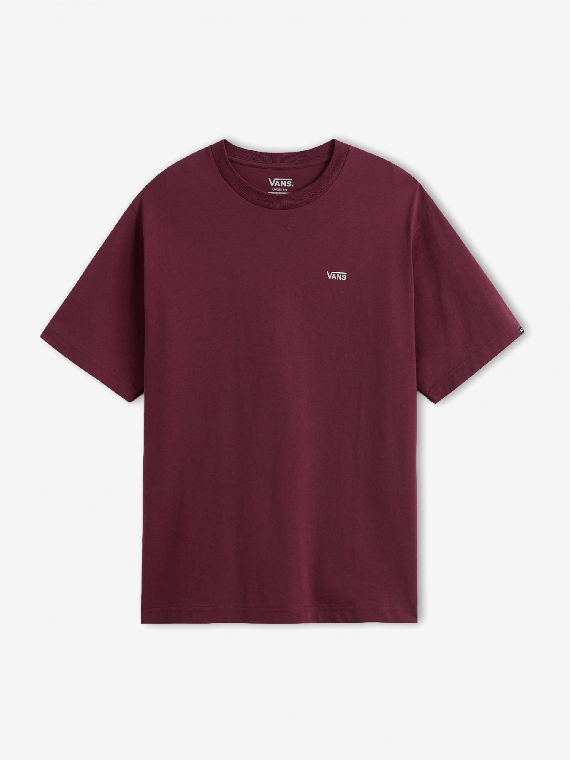 T-shirt Vans Left Chest II Loose Bordeaux