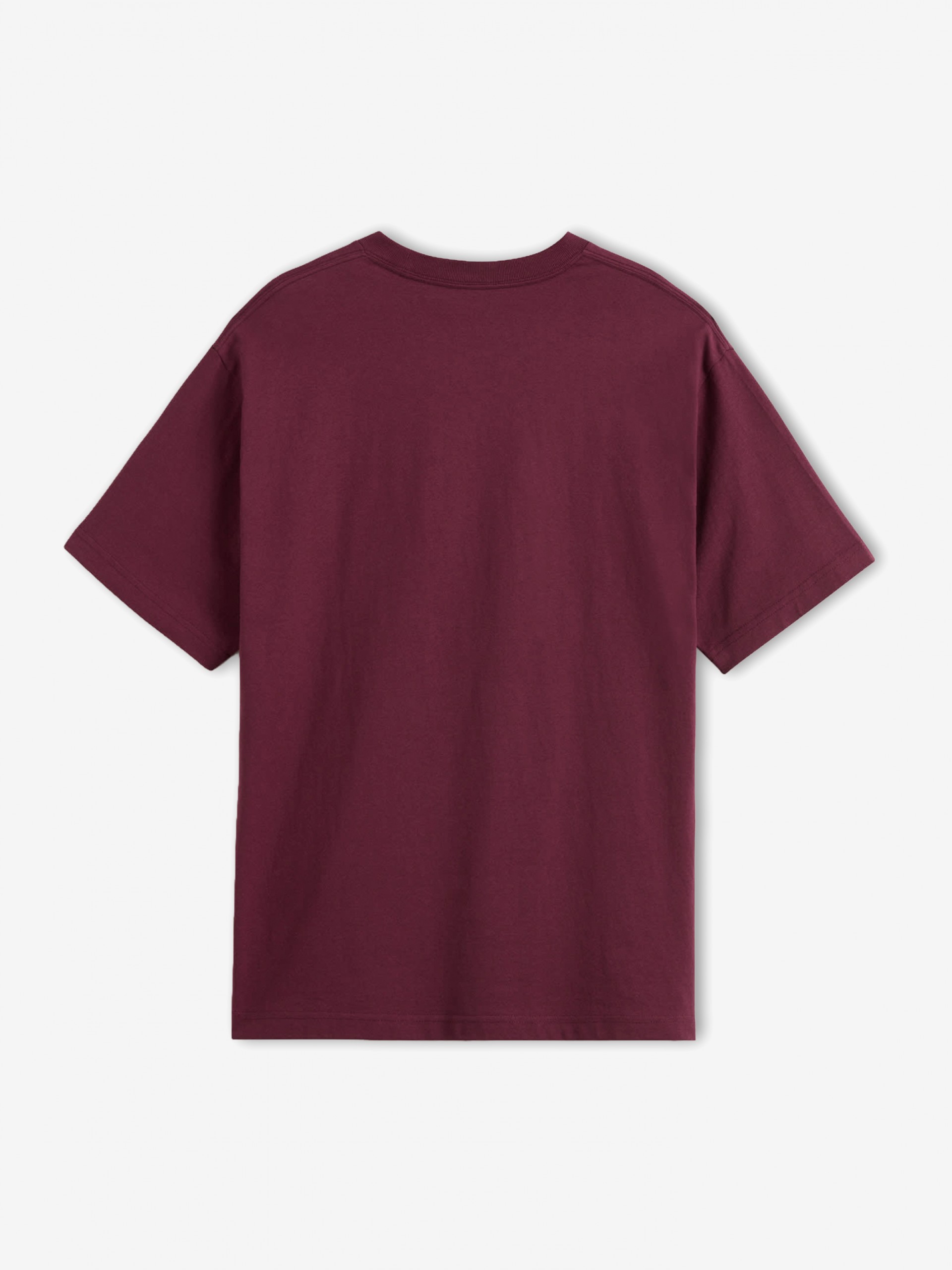 Camiseta Vans Left Chest II Loose Burdeos