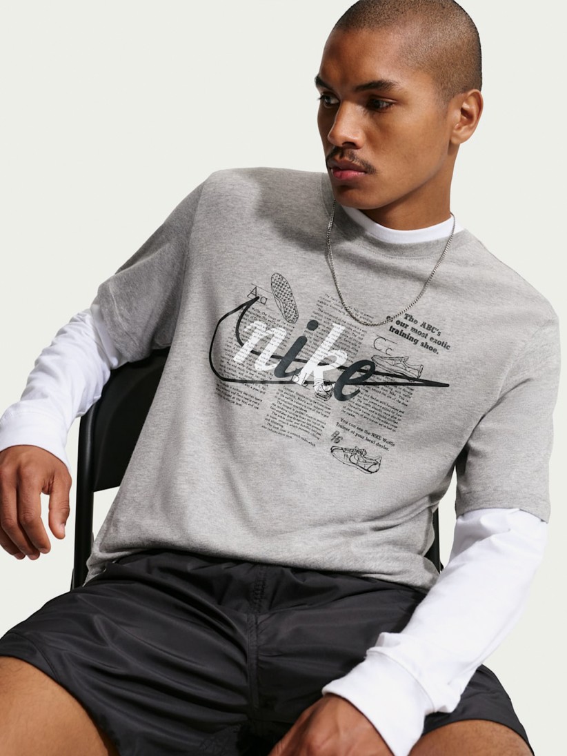 Camiseta Nike Sportswear Celebrate Brand Gris Para Hombre