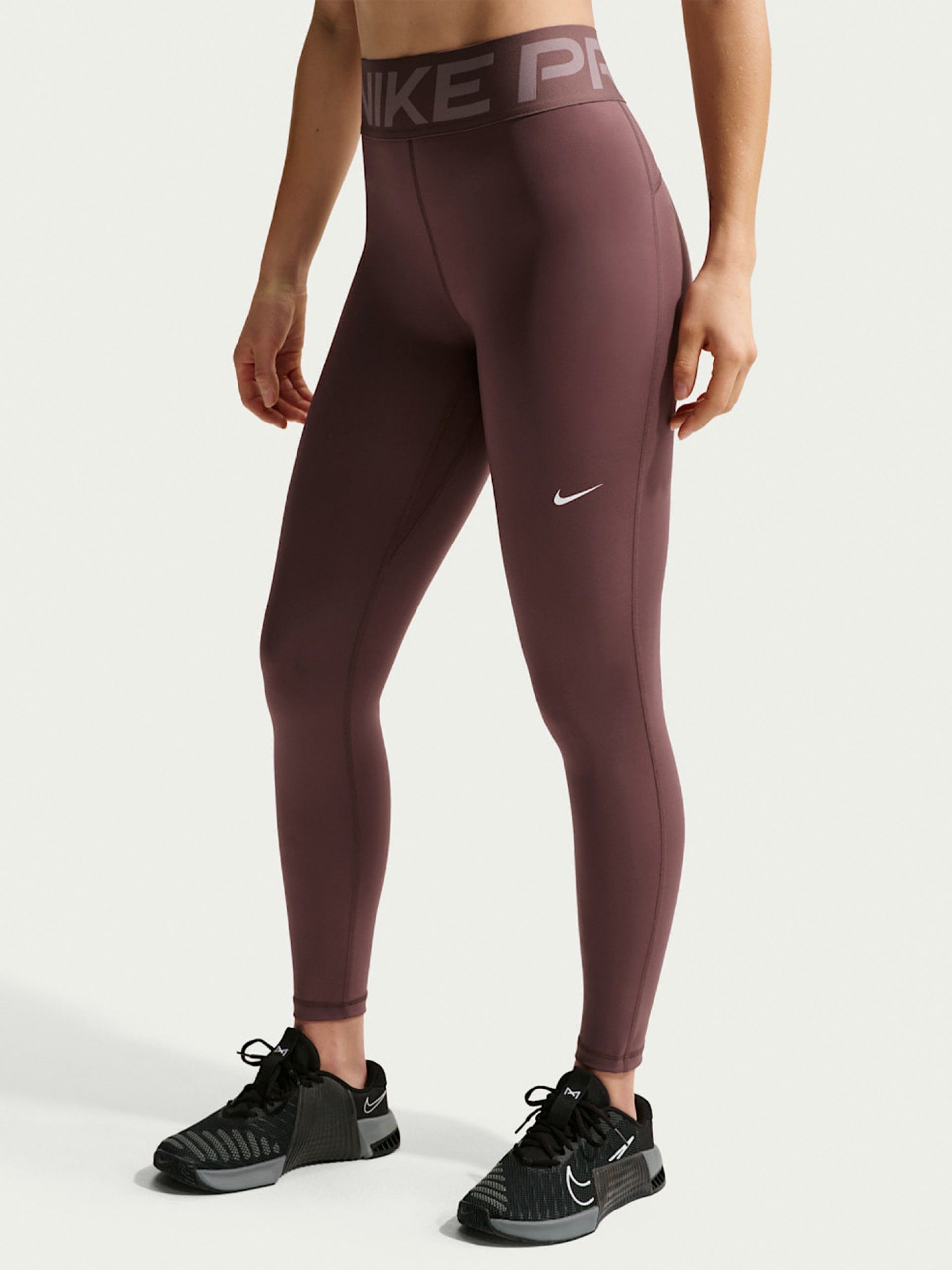 Nike Pro Sculpt High Rise Burgundy Training Leggings For Women