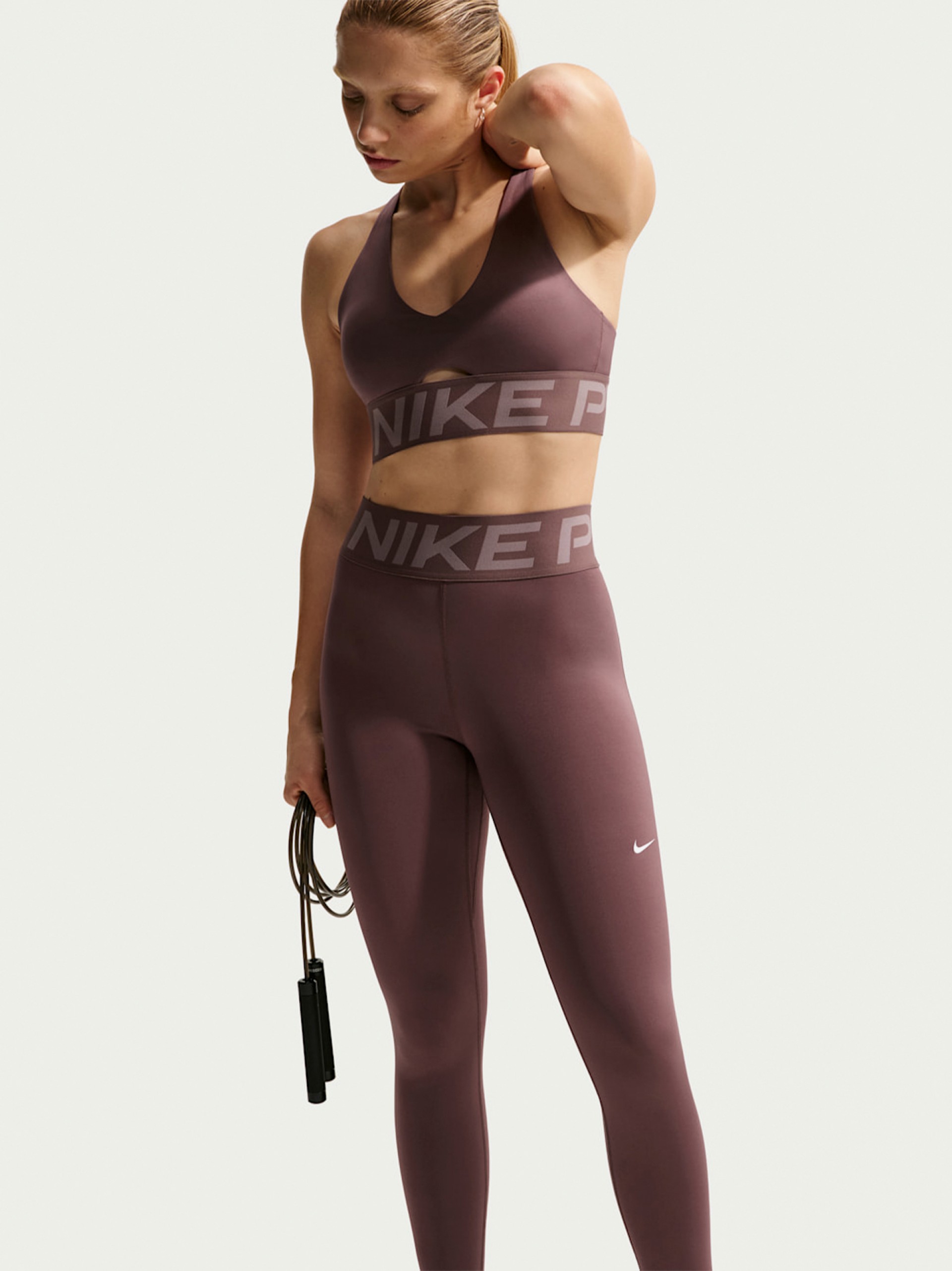 Leggings de Entrenamiento Nike Pro Sculpt High Rise Burdeos Para Mujer