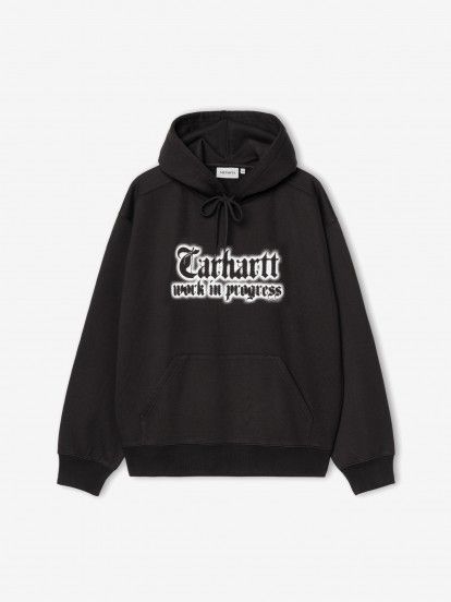 Sudadera con Capucha Carhartt WIP World Tour Negra Sudadera con Capucha Carhartt WIP World Tour Negra