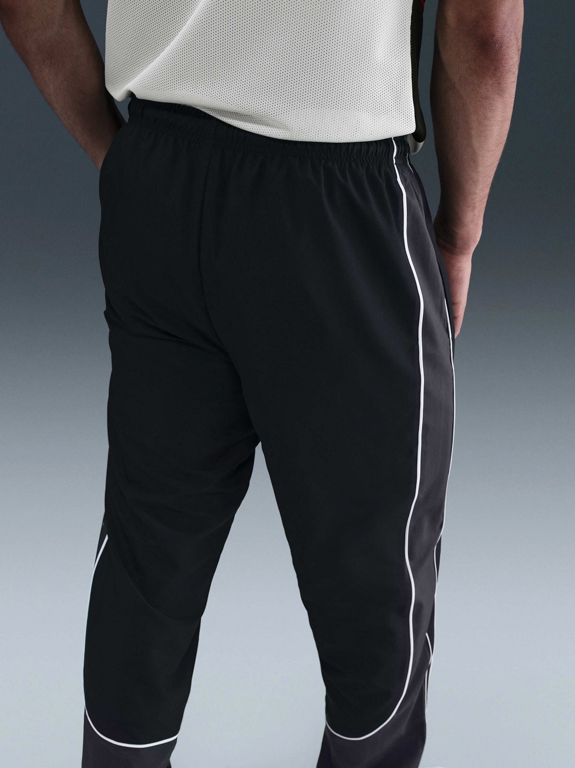 Calças de Futebol Nike Academy+ Pretas e Cinzentas Para Homem