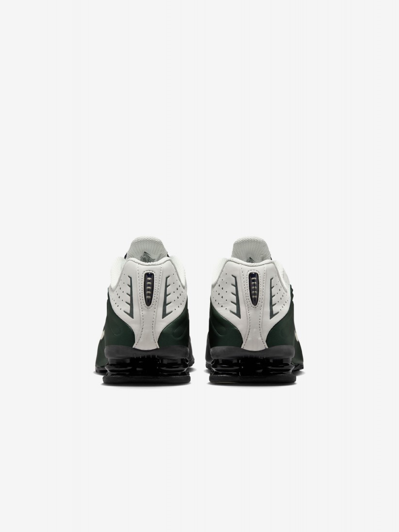 Zapatillas Nike Shox R4 Blancas y Verdes Para Hombre