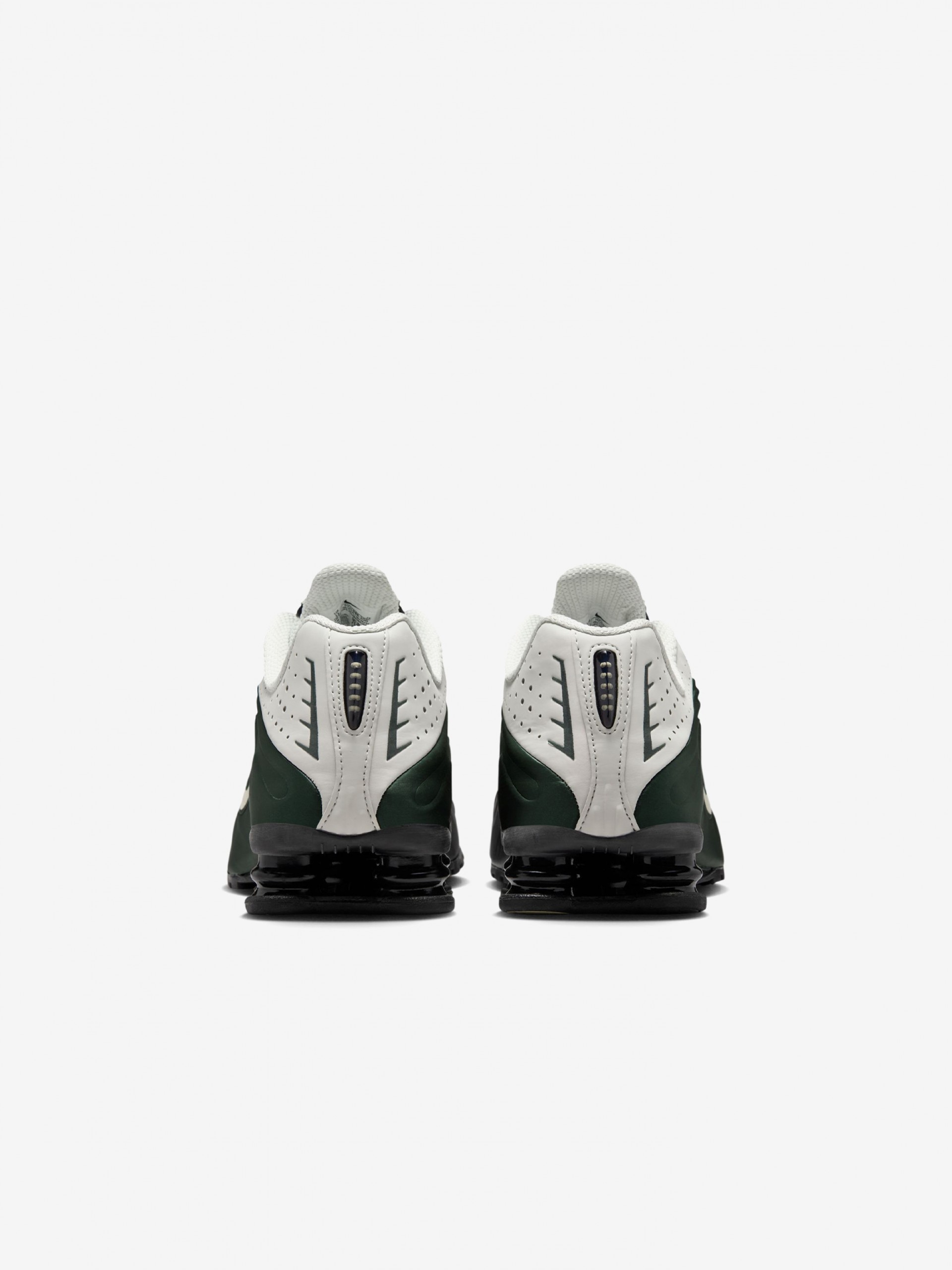 Sapatilhas Nike Shox R4 Brancas e Verdes Para Homem