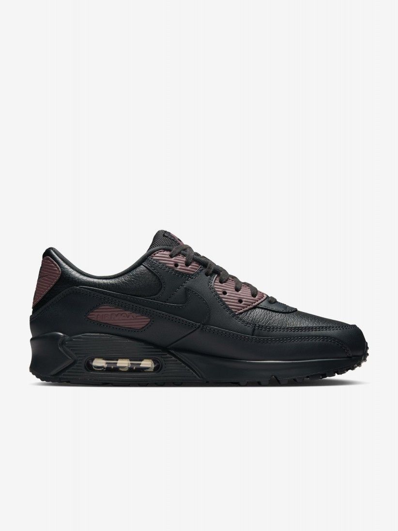 Zapatillas Nike Air Max 90 Premium Negras y Burdeos Para Hombre Zapatillas Nike Air Max 90 Premium Negras y Burdeos Para Hombre